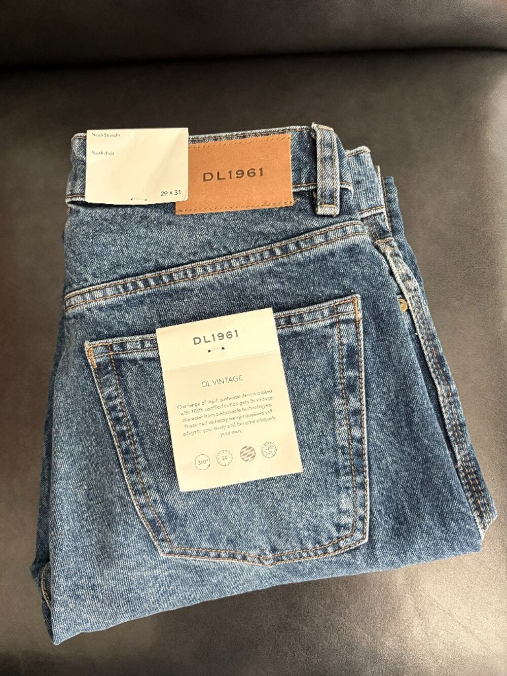 DL1961 Men's Denim, 5-Pocket, "Alamo Cuffed" Jean, 29x31